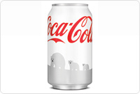 Белая банка coca-cola